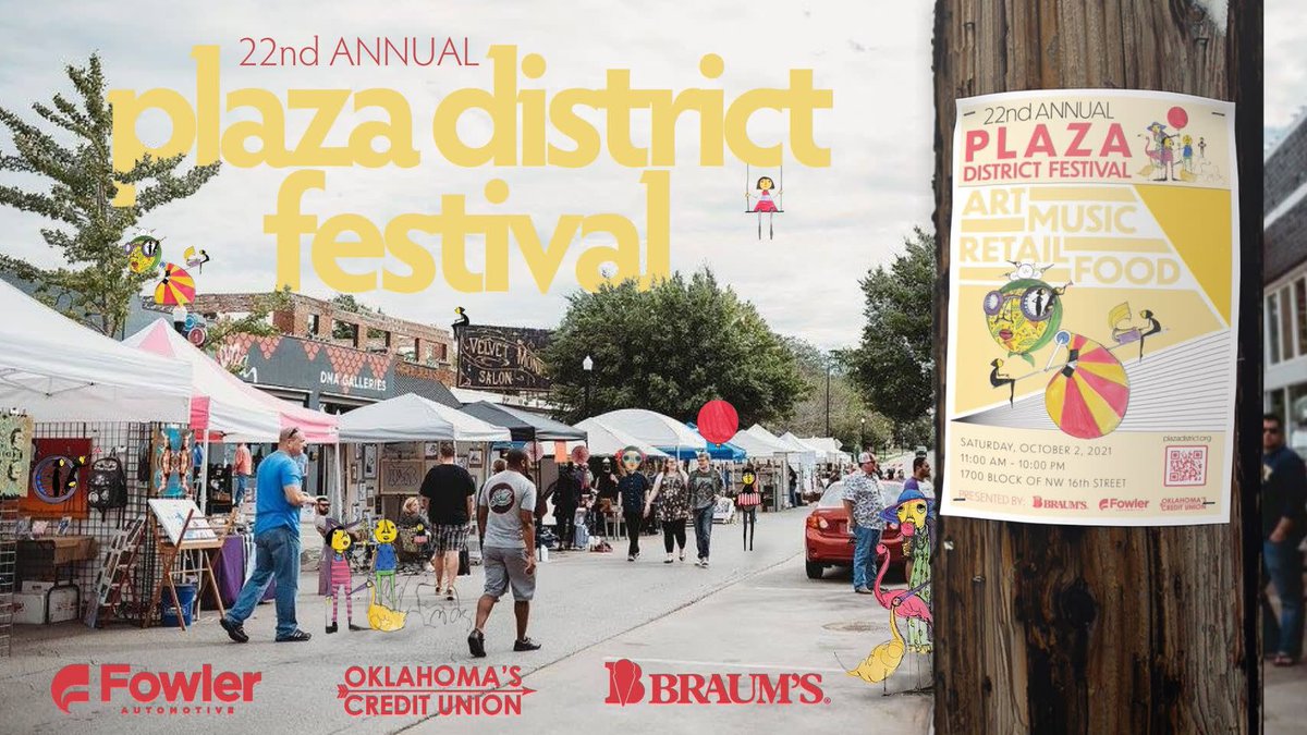 The Plaza District Festival is happening on 
Saturday October 2,2021. 11am- 10pm

Link to event visitokc.com/event/family-a…

Come by and say hi 
.
.
.
#plazaartdistrict #artfestival #art #artist #art #festival #creativeuprising #create #exploreokc #explore #exploremore #travelokc