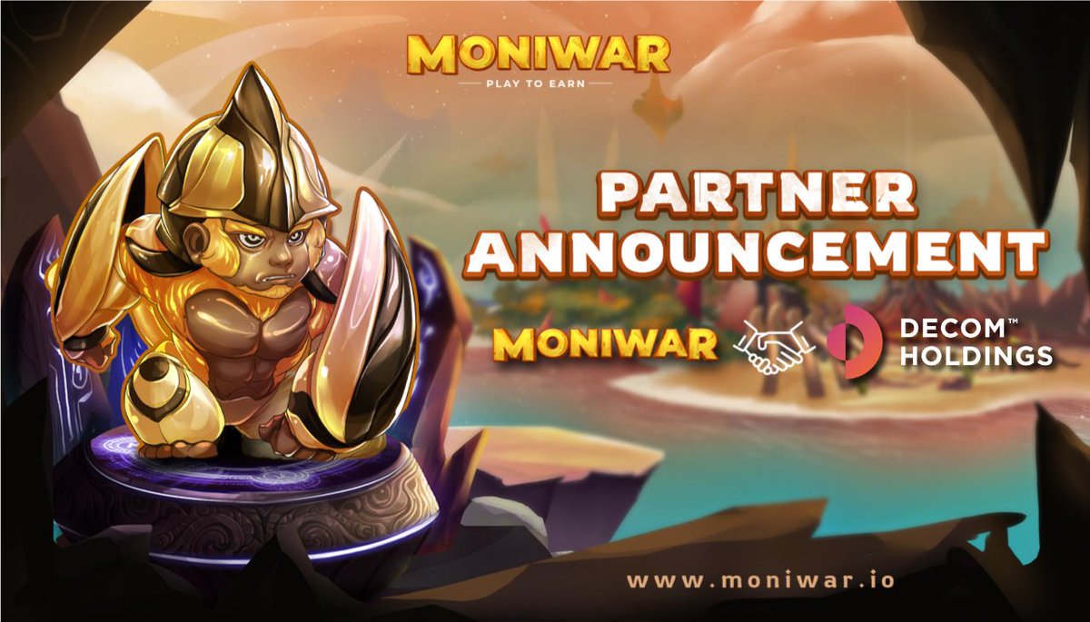 moniwar_game's tweet photo. #Moniwar is excited to announce our partnership with @decomholdings. 🤝

#DeCom is specialized in #DEFI investment and solution search. It aims to implement #blockchain not only in Vietnam but also all over the world.

This collaboration is expected to make #Moniwar better.🚀 https://t.co/wWkgm5xsuk