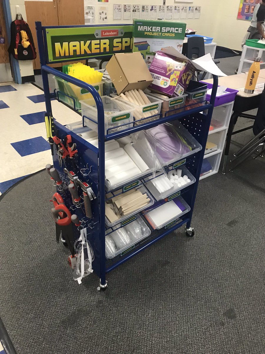 So many future engineers at White Elementary! Students are working hard to problem solve, design and build during Makerspace club with Ms. Tauer! #STEALTHMode