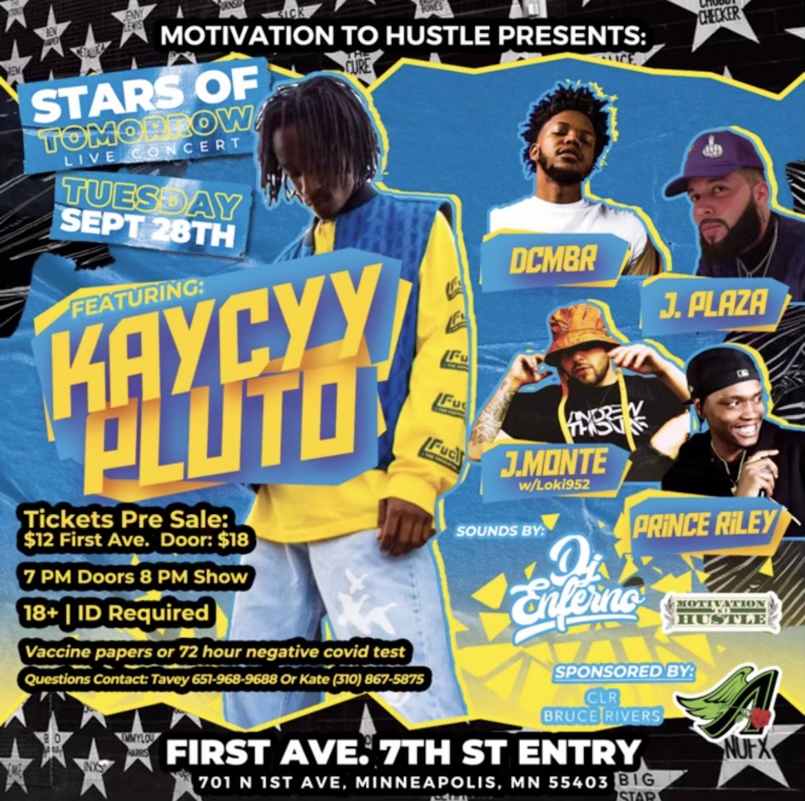 Tonight at 7th Street Entry (@FirstAvenue)! 
🎤🎶

@kaycyy______  @Iamjplaza @MthFresh @dunlap_kate 

#starsoftomorrow #kaycyypluto #jplaza #concert #show #livemusic #hiphop #rap #minneapolis #mnartirts #twincities #firstavenue #7thstreetentry #musiccalendar #motivationtohustle