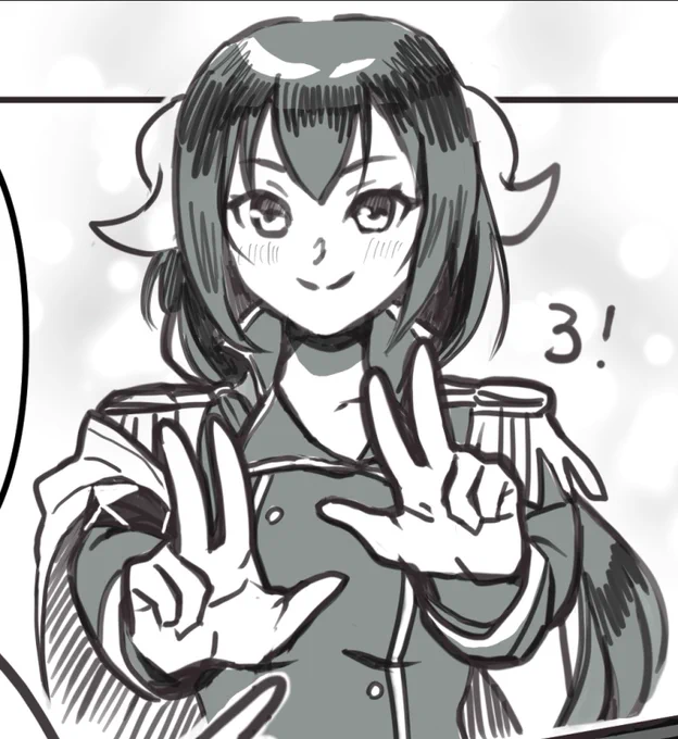 さっき上げた漫画の三笠さん、モザイク取ったらこんな感じ 