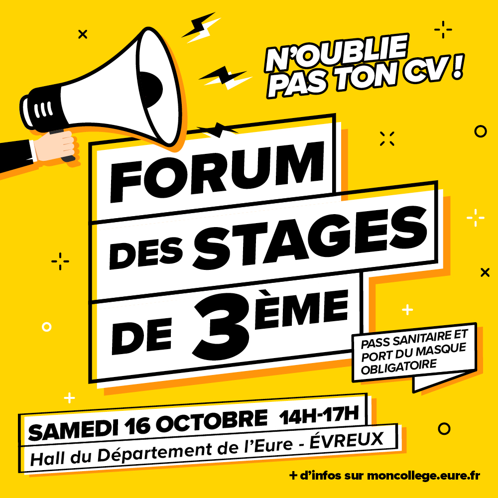 [ #COLLÈGES ] 📢 À nos élèves eurois de 3ème : découvrir le métier qui vous fait rêver, ça vous dit ? Bonne nouvelle !
🧐 Près de 100 stages à saisir au forum des stages du Département
📅 1 semaine en immersion
Nous vous attendons ! Toutes nos offres ici 👉swll.to/kcj2tKy