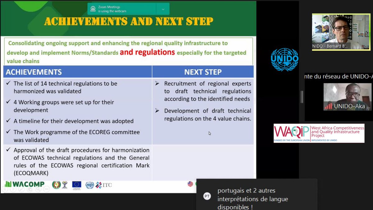 wacqip's tweet photo. @UNIDO_QI (@bau_bernard, #AkaKouassi) has presented the main findings of the #WACQIP study on #mangoValueChain, related to #quality, activities to be implemented at the regional level (Work plan โ Q3 & Q4 2021) as well as actions expected from @WACOMP_ECOWAS National components https://t.co/ztt5EWUF8x
