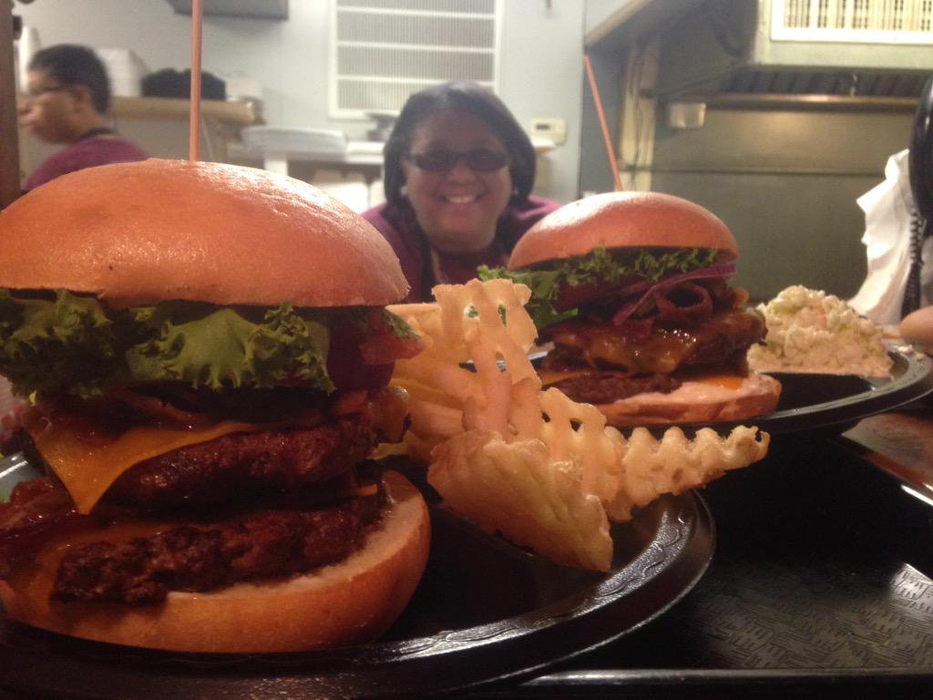 TheLittleDooeys's tweet photo. Tuesday Specials 

Dooey Double Burger with one side &amp; drink $ 8.99

Dooey Sundae
layered smoked pulled pork, baked beans, coleslaw, topped with our signature BBQ sauce
$4.59 

#Come_taste_the_pride 
 #HailState  #StarkVegas  
#ccm1 #SomeGoodQ https://t.co/wxaBfkDYzs