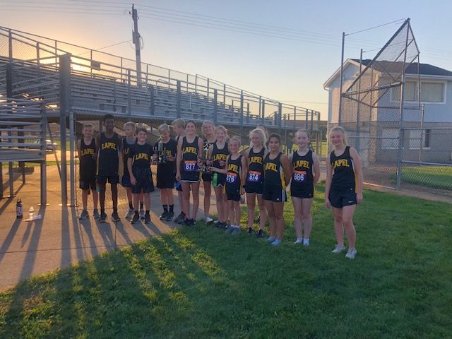 lapelms's tweet photo. LMS Boys &amp; Girls Tipton Invite Winners!! Sophie Goodwin won  overall for the girls!  Annabell Marshall,Kaylyn McMillian, Emma Cofer  &amp; Sophia Settlemire finished in top ten. Jack Combs won overall for the boys race. Owen Garber, Luke Beghtal &amp; Simon Nickelson in top ten! https://t.co/HG3Z4I0xlM