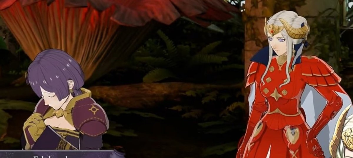 RedPurpleOTD's tweet photo. Today's Red/Purple duo of the day is Edelgard von Hresvelg and Bernadetta von Varley from Fire Emblem: Three Houses! https://t.co/0kVtNnOmmX