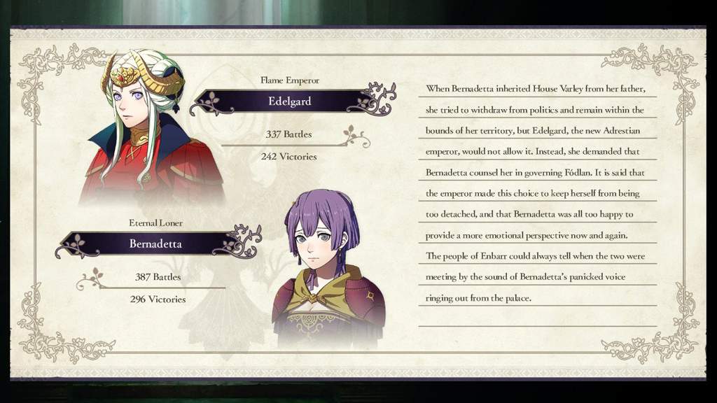 Today's Red/Purple duo of the day is Edelgard von Hresvelg and Bernadetta von Varley from Fire Emblem: Three Houses!