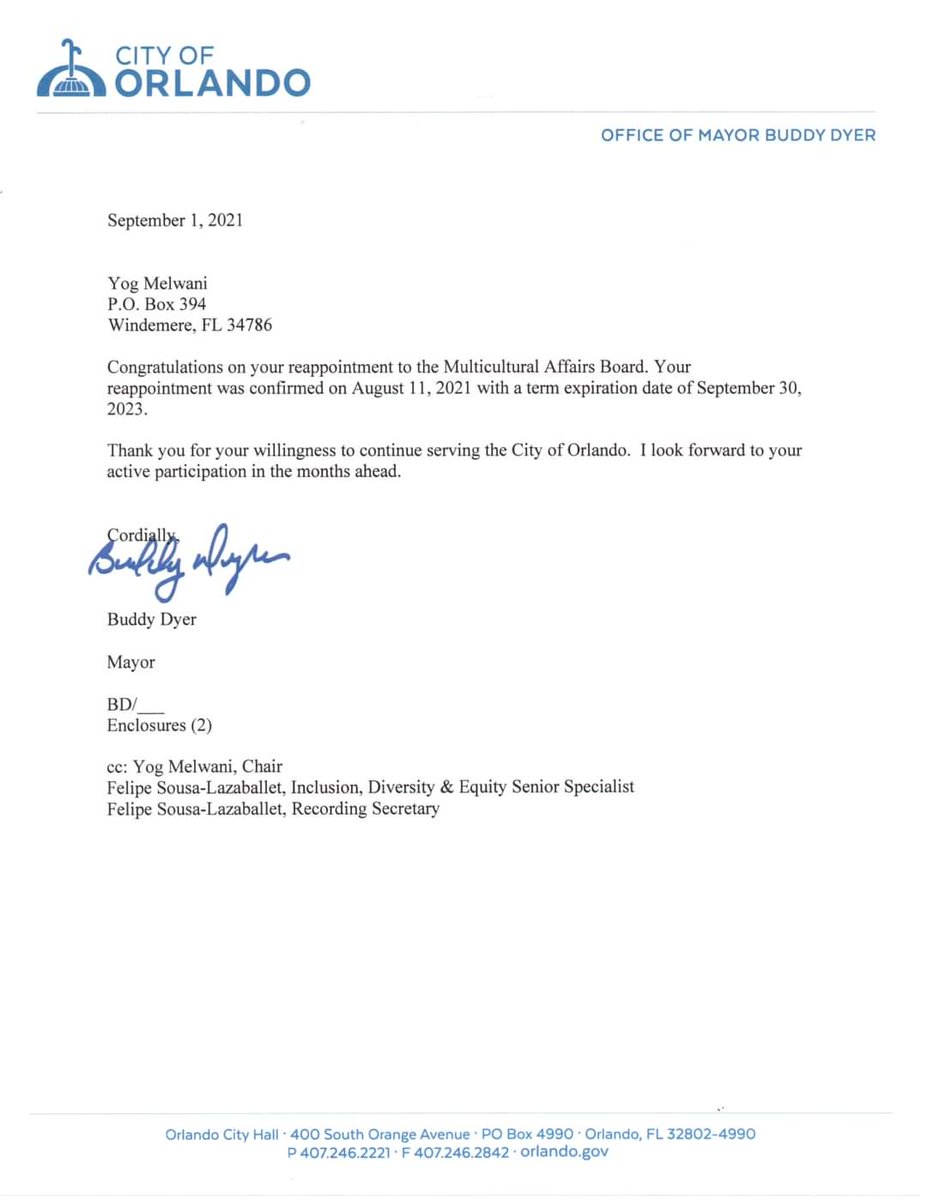 YogMelwani's tweet photo. Thank you @orlandomayor for the #reappointment & honor to continue to #serve on @citybeautiful's #MulticulturalAffairsBoard! I #commend you, the City Commissioners & the City as it relates to #diversity, #equity & #inclusion!
#AlignCRE #CommercialRealEstate #Jobs #Land https://t.co/h767QPx139