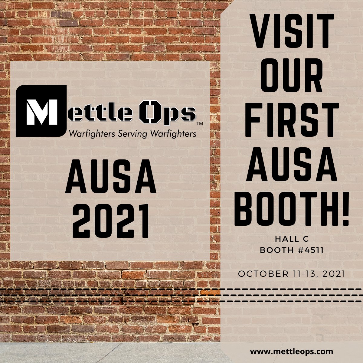 MettleOps's tweet photo. We are going to AUSA, are you? Be sure to stop by and say hi! Booth #4511⠀
⠀
https://t.co/lsnVfv2ztS ⠀
⠀
#mettleops #ausa #dod #tradeshow #defense #warfighter #networking https://t.co/a0SkQ5zYKR