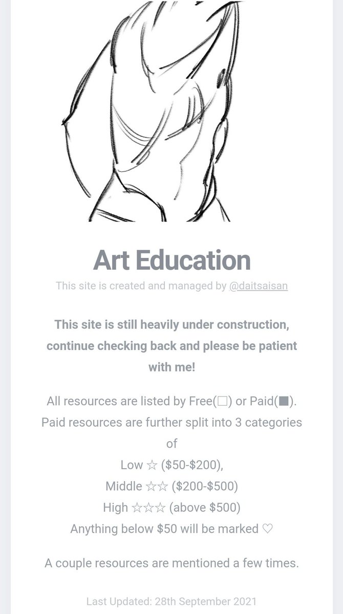 daitsaisan's tweet photo. Rts 💕
DID YOU KNOW? That I made an art resource site? Now you do! It's slowly but surely filling up with helpful sites, programs, tutorials, classes and more! Link below🌼 https://t.co/drIgu3kbR0