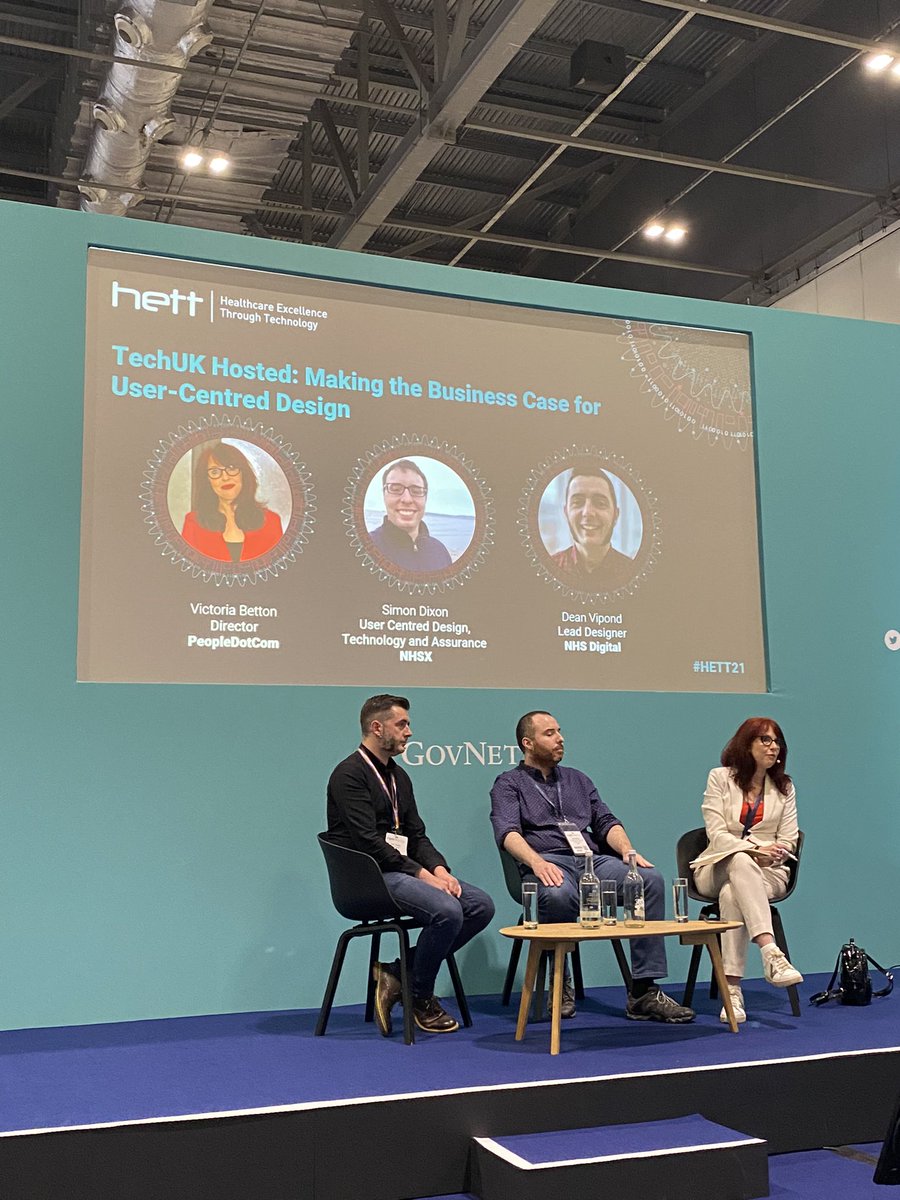 Excited to hear from @VictoriaBetton @SimonDixon26 @DeanVipond about making the business case for user-centred design #HETT21 @techUK @HenryRex1 @DamienBrady2 @NHSX @NHSDigital