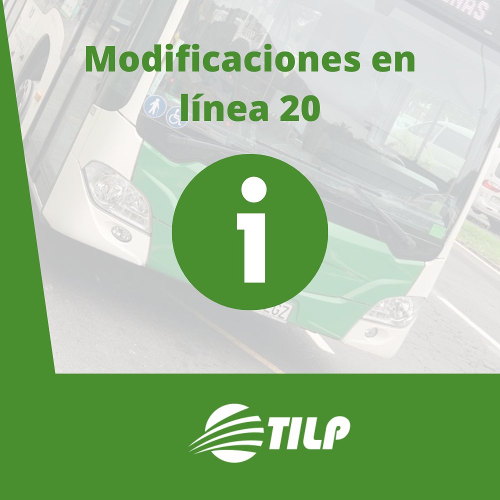 LineasTilp's tweet photo. 📍CAMBIO DE RECORRIDO EN LÍNEA 20 DEL 29/09 AL 1/10📍

➡La línea 20, a partir de mañana miércoles 29/09, y hasta el viernes día 1/10, cambia el recorrido de las expediciones comprendidas entre las 8:00 y 19:00 horas. Más info ➡ https://t.co/SXdrp4x1Dx

#tilp #lapalma https://t.co/HYRCEGPqDB
