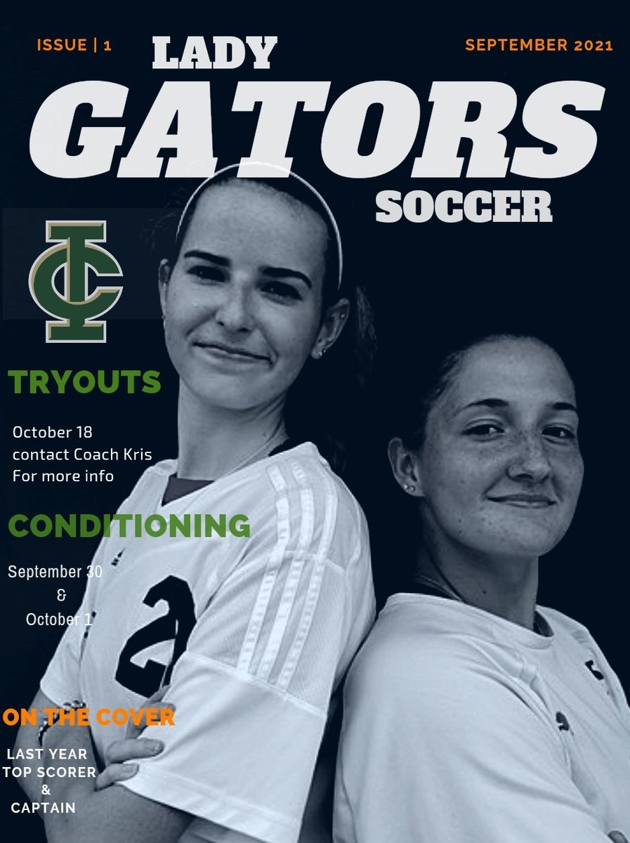🐊🐊🐊🐊⚽️⚽️⚽️🐊🐊🐊🐊

Conditioning 
September 30 &amp; October 1 

⚽️🐊⚽️🐊⚽️🐊⚽️🐊⚽️🐊⚽️🐊

Tryouts 
October 18

@IslandCoastAD1