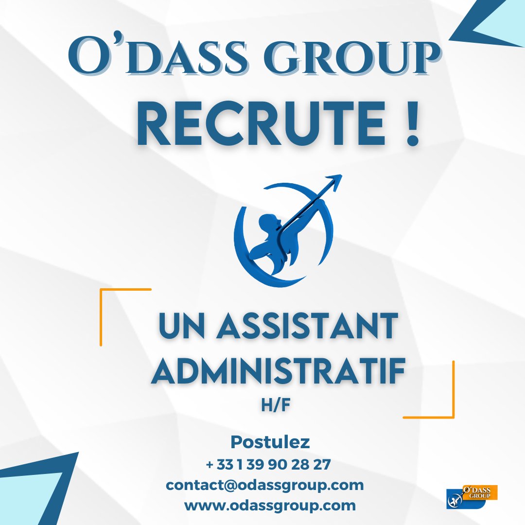 O'DASS GROUP (@odassgroup) on Twitter photo #Recrutement #EnRouteVersLemploi
Nous recrutons dans de nombreux secteurs, envoyez-nous vos CV :
👉recrutement@odassgroup.com
#BTP #Digital #Banque #Assurance #PetiteEnfance #AssistanceAlaPersonne #Transport #Comptabilité #TravailleursSociaux #Recrutement #EnRouteVersLemploi
Nous recrutons dans de nombreux secteurs, envoyez-nous vos CV :
👉recrutement@odassgroup.com
#BTP #Digital #Banque #Assurance #PetiteEnfance #AssistanceAlaPersonne #Transport #Comptabilité #TravailleursSociaux