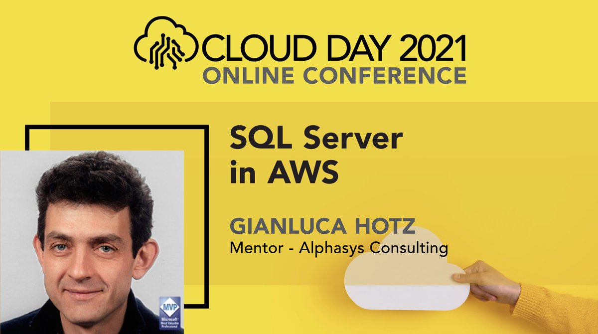 ugidotnet's tweet photo. #CloudDay2021 - 21 ottobre
⭐️ Gianluca Hotz — @glhotz
🔶 SQL Server in AWS 🔶
► https://t.co/UFQ1ZtqsRc
💎 Scopri il programma e registrati gratuitamente:
► https://t.co/GKQyJ70oMY
#Ugidotnet #Cloud #AWS #SQLServer https://t.co/FXkugDL4Hq