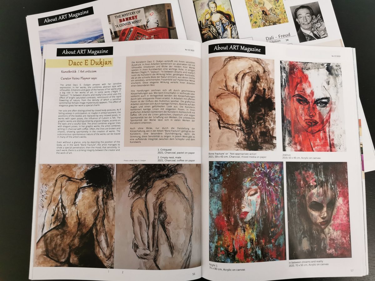 In the new Issue of About Art Magazine you can read Art Critic about ar of Dacc E. Dukjan

#contemporaryartist #painting #artists #drawings #modernart #artcollector #kunst #künstler