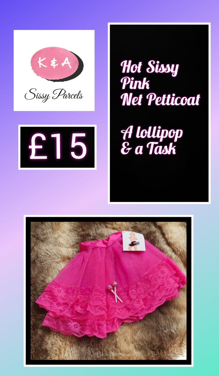 SissyFemAC's tweet photo. Are you ready to embrace your pink princess side?
Dress in this lovely pink skirt and enjoy a sweet lolly on Us with a free task included.
sissyparcels@protonmail.com
#sissyparcel #sissyoffer https://t.co/hhilipxcxW