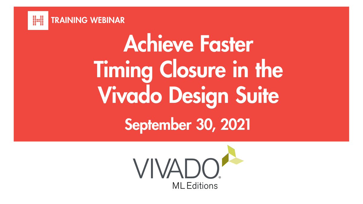HardentInc's tweet photo. Join us this week for our @XilinxInc #training #webinar! 

We'll be giving you all our best tips on how to achieve faster timing closure for your next project in the #Vivado Design Suite. 

Save your spot: https://t.co/8NXXjUooKl https://t.co/qNiCzwYYG3