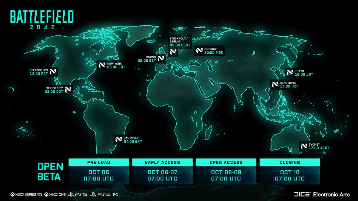 Battlefield Bulletin on Twitter: "BREAKING: #Battlefield 2042 Open Beta Dates Announced! 😎… "