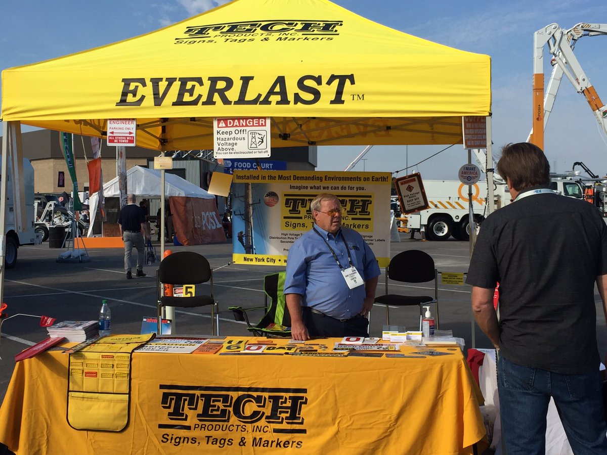 TechProductsInc's tweet photo. Having a great morning @TheUtilityExpo in @louisvillekygov. We are featuring our #Everlast and Tech-3D #poletags and #cablemarkers. Come see us outside in booth E-726 https://t.co/sUs5gbyGkJ