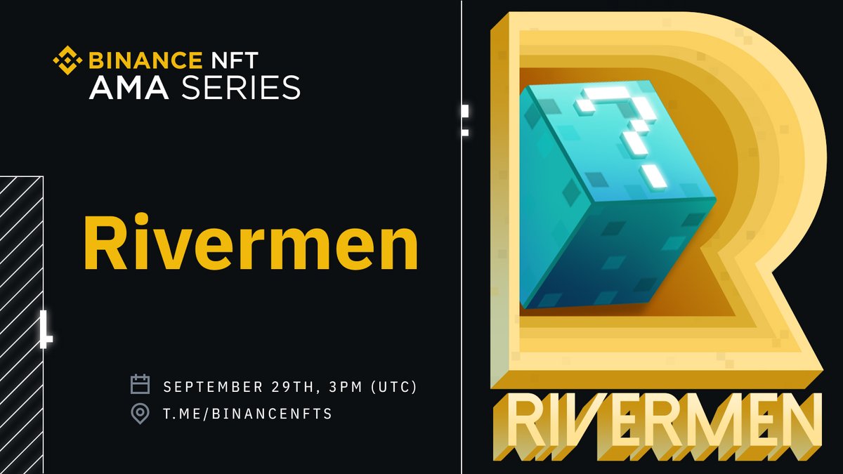 BinanceWallet's tweet photo. Dear Binancians!

We have an exciting AMA with @RivermenNFT on our Telegram group tomorrow on the 29th at 3pm UTC. 

Come join us and ask them your questions here 👇

https://t.co/VURBvBzJUz https://t.co/JwXjD59CYQ