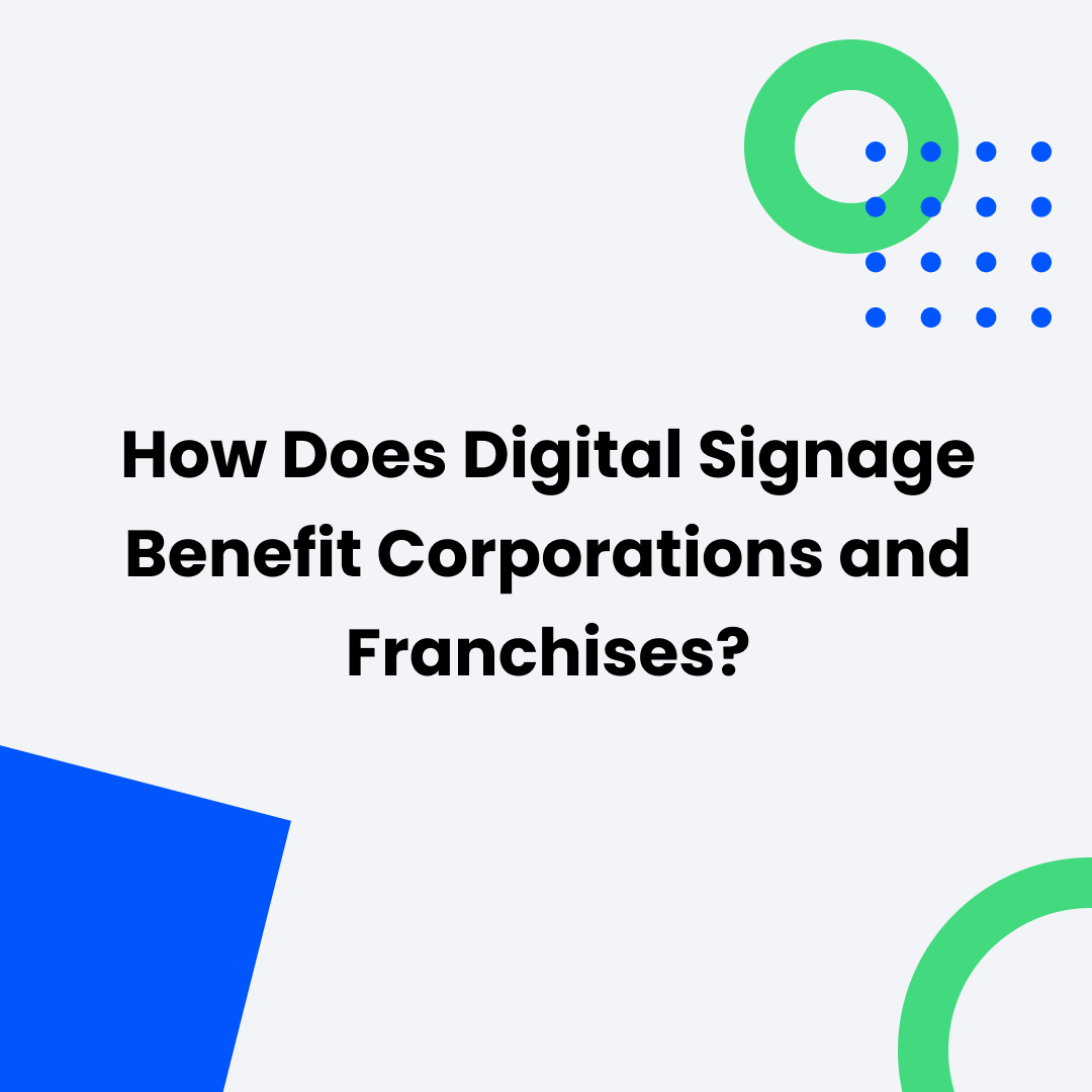 Screenfluence's tweet photo. How Does Digital Signage Benefit Corporations and Franchises? 

✨ Get your employees attention. Digital signage has a recall rate of 83%!

✨ Inspire and motivate your team. Display a birthday message, advertise workplace initiatives, and promote team events. https://t.co/bV67uKVXre