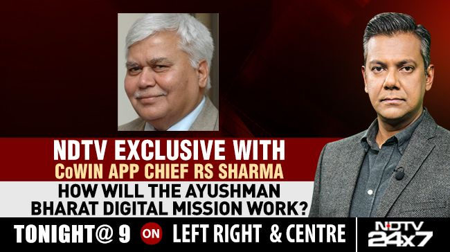 ndtv's tweet image. #NDTVExclusive | #COWINApp chief RS Sharma (@rssharma3) in conversation with Vishnu Som tonight at 9 on #LeftRightCentre
