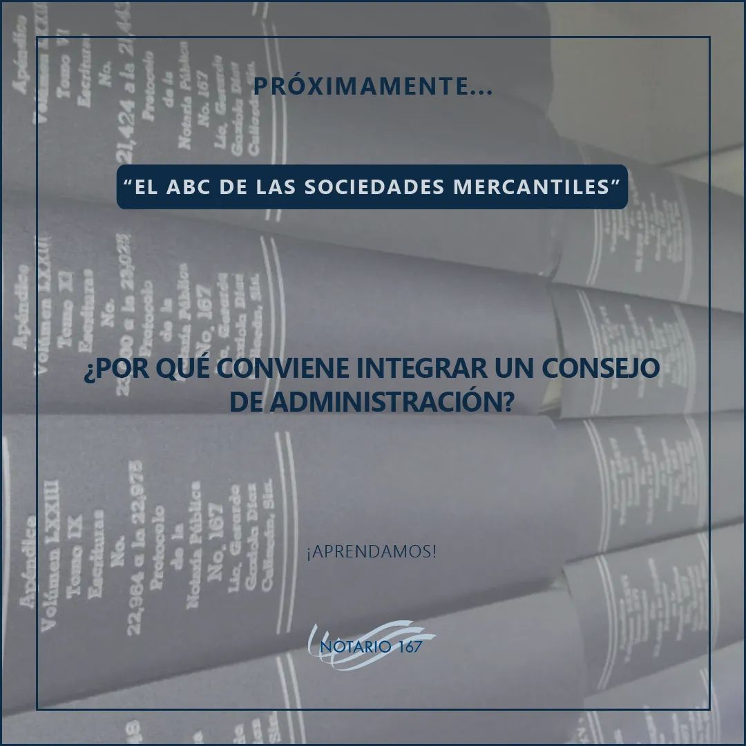 P R Ó X I M A M E N T E...
.
Curso en línea.
.
"El ABC de las Sociedades Mercantiles"
.
.
#Notario167 #ConsultaATuNotario #CursoEnLínea #Curso #Sociedades #Mercantiles #Notario #Consultas #Aprendamos