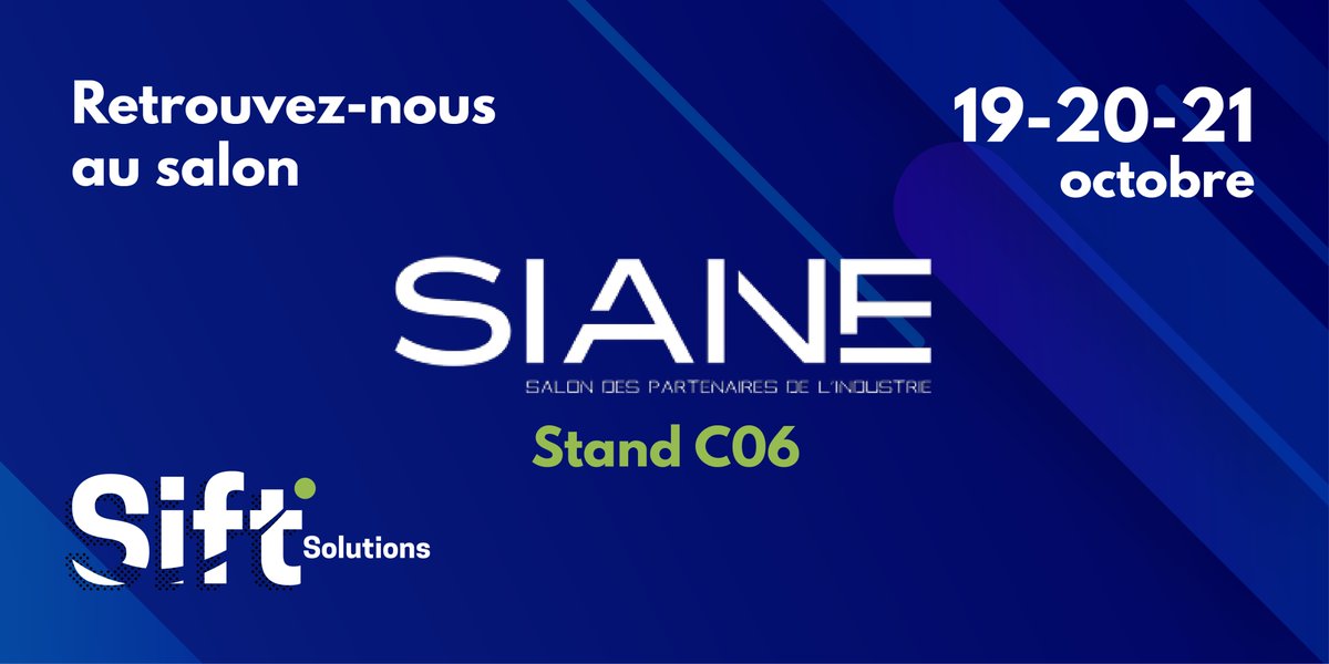 MappingConseils's tweet photo. [#event] SAVE THE DATE  
Retrouvez Sift Solutions les 19-20-21 octobre prochain au @MeettToulouse pour la 16ème édition du @SalonSiane !  
Sur place, nous vous réservons quelques exclusivités 😉
Venez nombreux ! https://t.co/s80WG1kHom
