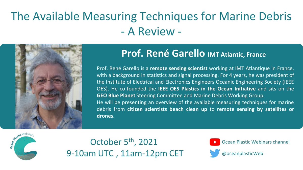 OceanPlasticWeb's tweet photo. 🤓💻Join us next Tuesday Oct 5 to catch René's review! https://t.co/lzFYfp2qFD