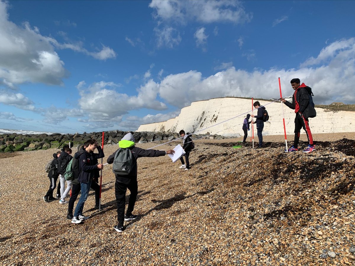 WhitgiftSchool1's tweet photo. Fifth Formers studying GCSE Geography enjoyed a trip to the #SussexCoast visiting Saltdean, Seaford and Birling Gap. Activities ranged from measuring beach profiles, analysing sediment samples to learning about the impact of the management policies on tourism. #WhitgiftGeography https://t.co/r1DTdyl8Oh