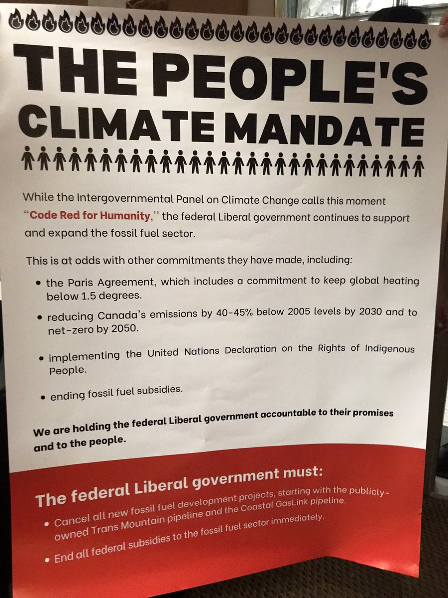 mbenergyjustice's tweet photo. BREAKING: Climate activists stage sit-in in Winnipeg MP @jimcarr_wpg office, demanding an end to fossil fuel subsidies and all new fossil fuel infrastructure. We are in a #ClimateEmergency and we need our governments to act like it. https://t.co/ShfehzH1nT