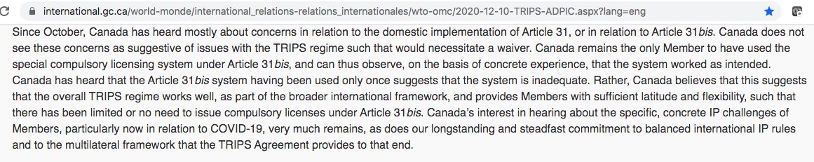 HealthLawAdamH's tweet photo. This is getting increasingly embarrassing. Bolivia's Trade Minister publicly calls on Canada to follow through on using precisely the mechanism Canada itself hyped at the #WTO instead of the #TRIPSWaiver.
Will Canada at least respond? @mary_ng?
#Article31bis #CAMR #Biolyse
🇨🇦💉🇧🇴 https://t.co/A3usaoDVLV