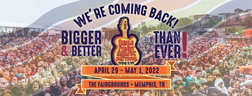 memphisinmay's tweet photo. We are temporarily moving Beale Street Music Festival and World Championship Barbecue Cooking Contest to the Memphis Fairgrounds in 2022. They'll move back to our home on river in 2023 once Tom Lee Park construction is complete. More info on our website, https://t.co/OmM8V6gbJm. https://t.co/cULCYktagp