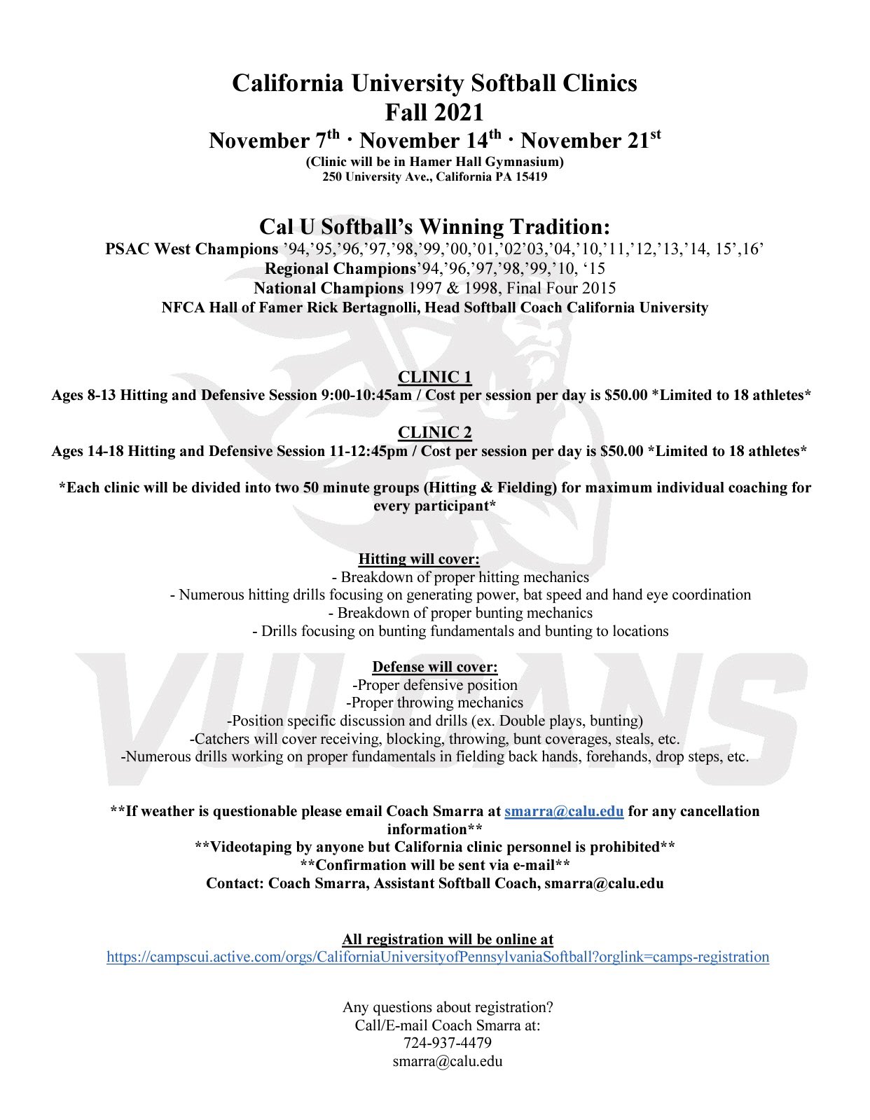 Calu Finals Schedule Spring 2022 Cal U Softball (@Calu_Softball) / Twitter