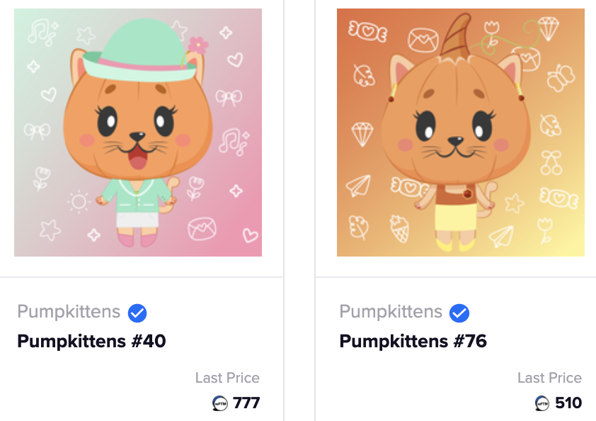 Pumpkittens's tweet photo. Congratulations to the new owners! Welcome to the Pumpers-land :) Make sure to join our discord, that's where all the secrets are spilled: https://t.co/eGZR9KfRZF 😋 🎃🐱
#nft #artion #kitten #pumpkitten #ftm #opensea #bitcoin #crypto #art https://t.co/w1GaWvYitP