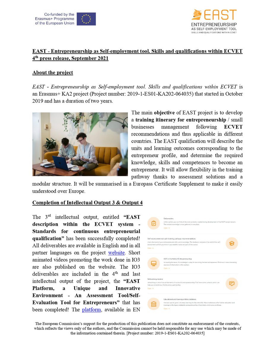 EAST_EUproject's tweet photo. Hei there, have you already taken a look at @EAST_EUproject press release n. 4? 🗞

Here you are the english version 👇 https://t.co/lRvHIeFhCj