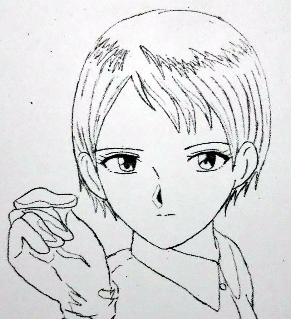 エヴァ画風でオリキャラ描くの楽しい() 