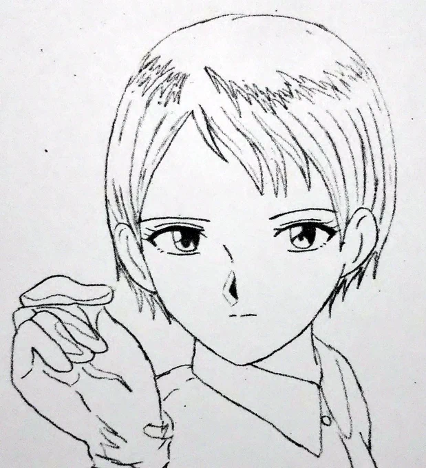 エヴァ画風でオリキャラ描くの楽しい() 