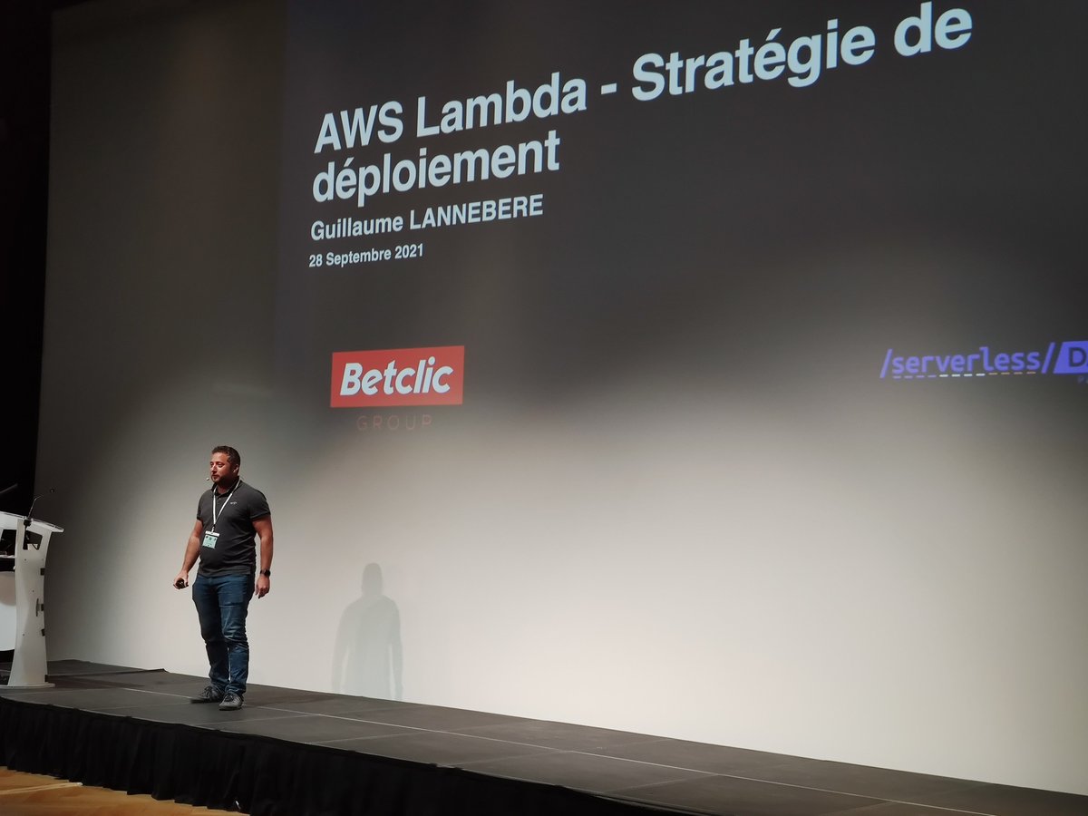 Our ninth and final talk was with <a href="/guillan40/">Guillaume LANNEBERE</a> presenting

"AWS Lambda - Deployment Strategy"

Thank you for this brilliant talk!

Our live thread is still going on, follow us!
#ServerlessDays #Serverless #Devops