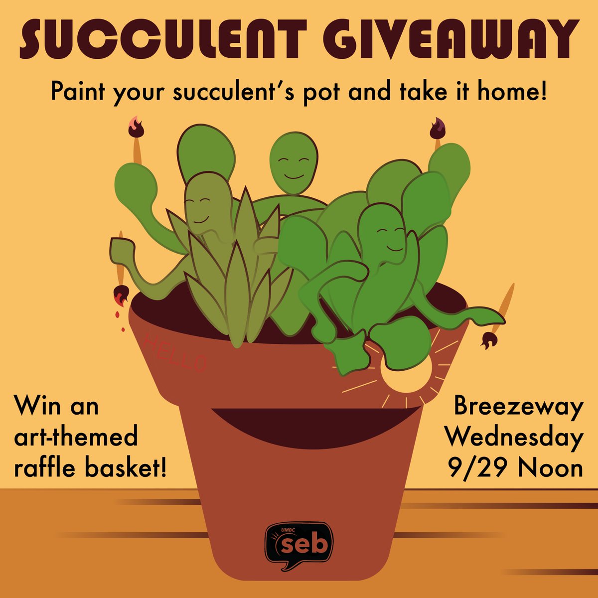 Add some life to your room with a free succulent from (seb)! Tomorrow at noon!