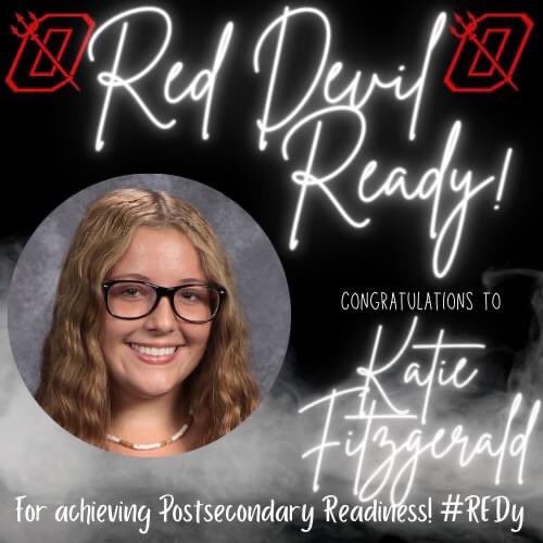 DigitalDevil1's tweet photo. Congratulations to these OHS Seniors who are #RedDevilREDy
These students have met the requirements for postsecondary readiness! #FILD https://t.co/kduORhB6xa