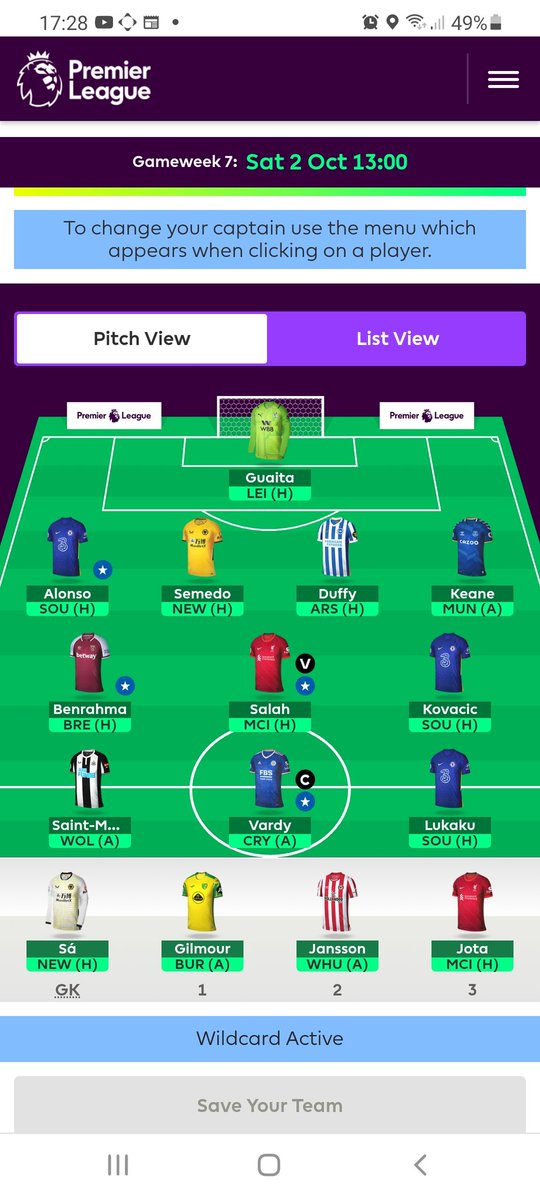 Playing my wildcard this week. Would be keen on getting some thoughts. #FPL 
<a href="/allaboutfpl/">ALLABOUTFPL</a> <a href="/FPLHints/">FPLHINTS </a> <a href="/FlapjackFpl/">Flapjack FPL</a> <a href="/FPLGOAT7/">FPL GOAT</a>