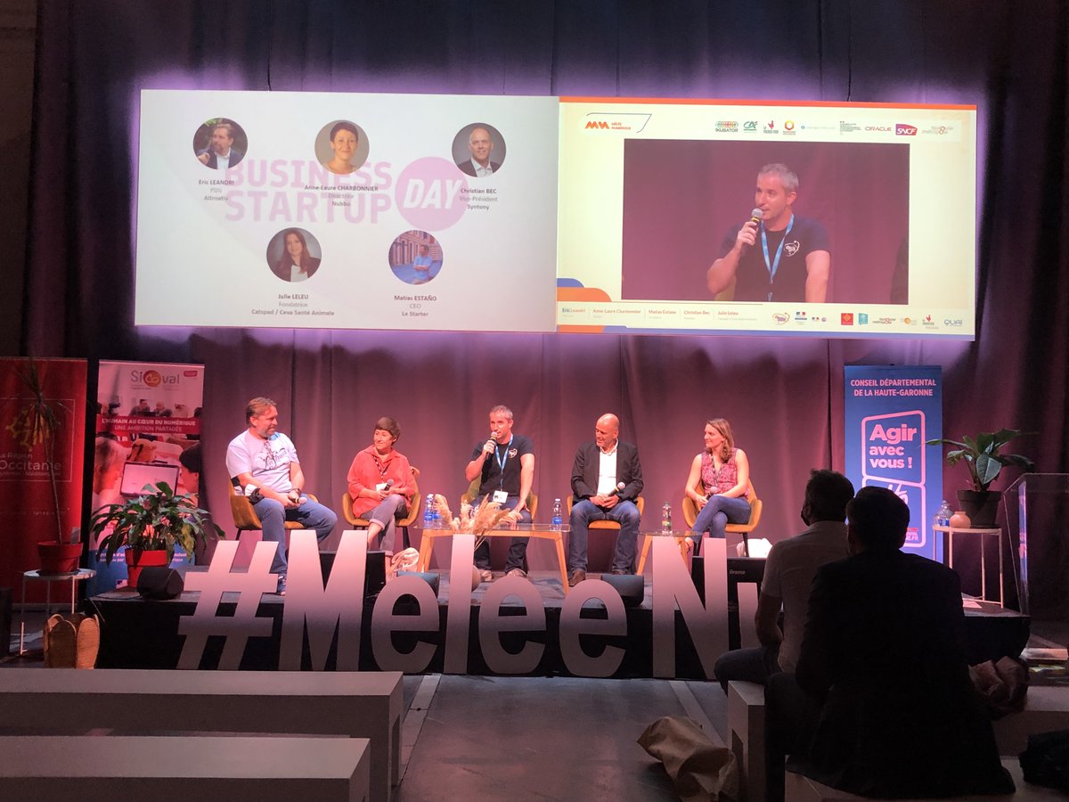 "C'est une bonne situation ça Startupper ?" 🧐 C'est la question posée par <a href="/MatitoEstano/">Matito Estaño</a> à : <a href="/Eric_Leandri/">Eric Leandri</a> @AnneCharbonnier Julie LELEU et Christiant BEC 
Situation morale, situation financière...  🎤La parole est à nos experts pour cloturer le Business Startup Day !
 
#MeleeNum
