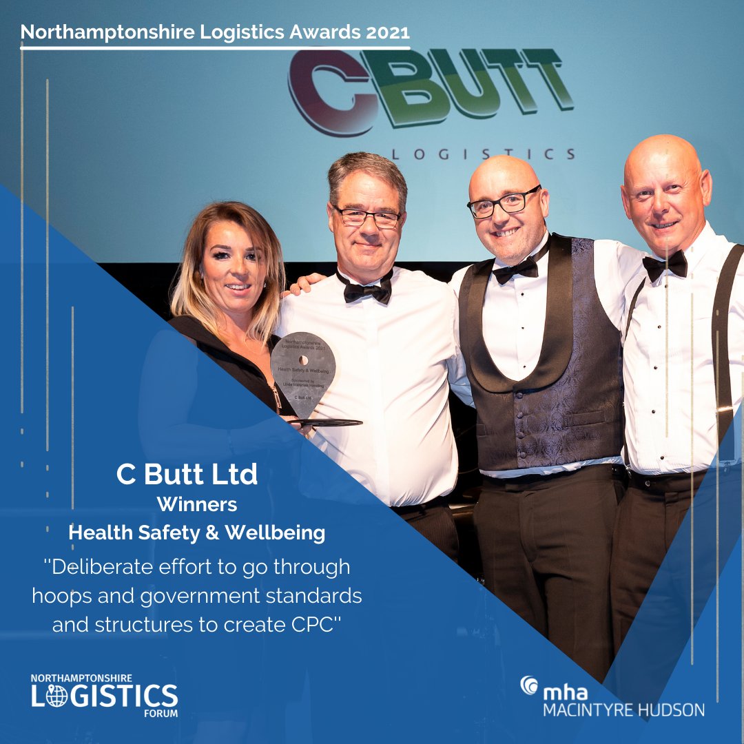 logistics_forum's tweet photo. Congratulations to @CBUTTLTD for winning the Health Safety &amp; Wellbeing Award! 🏆

This award was sponsored by Linde Material Handling!

Well done to all finalists of this category. 💃

#LogisticsAwards #Logistics #NorthantsLogistics https://t.co/K3LQ4fgUnB