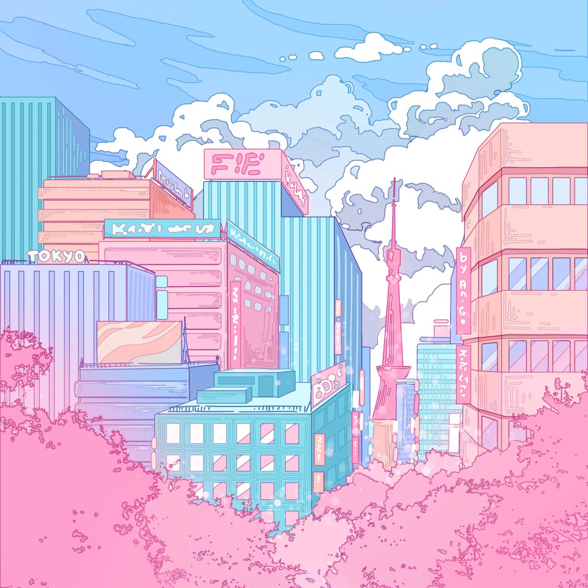 AnGo99794028's tweet photo. The Tokyo cityscape 🌸
.
#tokyostreets #tokyo #japanaesthetic #cityscape #anime #drawing #redbubbleartist #redbubbleshop #animestyle #pastelcolors https://t.co/TljU2943Mh