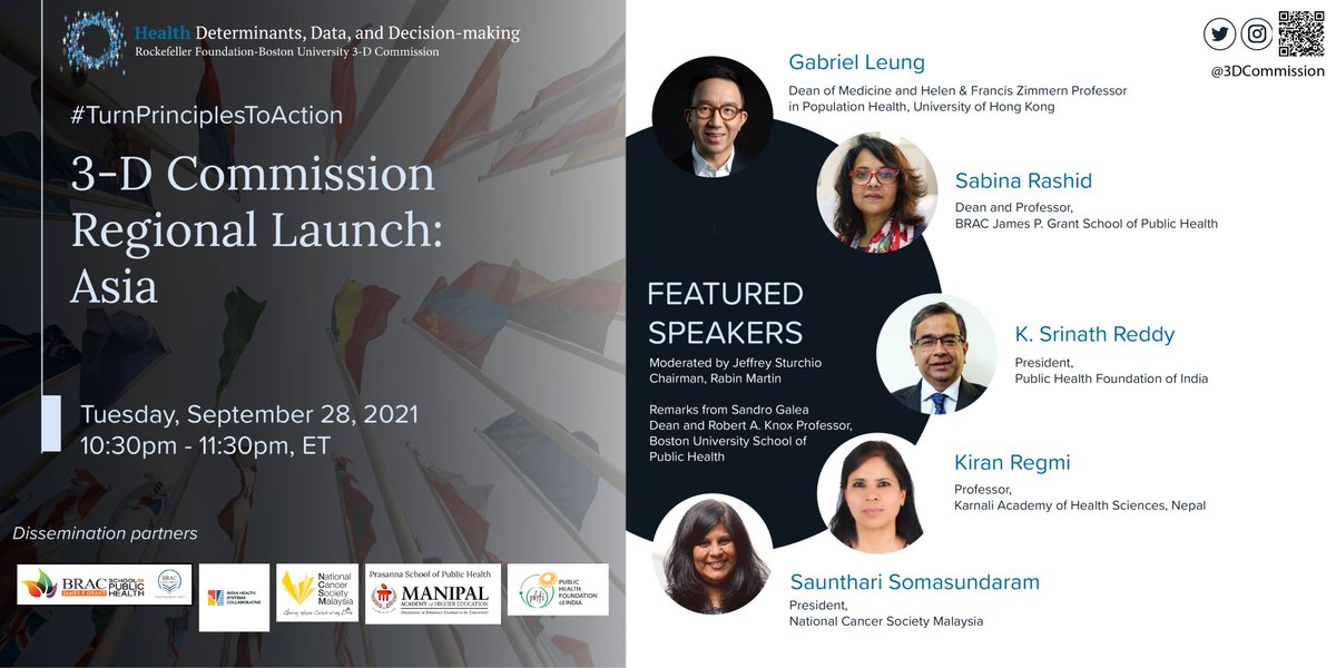 The #3Dreport launches in the Americas &amp; Asia will be live-streamed via <a href="/BUSPH/">Boston University School of Public Health</a>. #TurnPrinciplesToAction.
 
Facebook: facebook.com/BUSPH/ 
LinkedIn: tinyurl.com/cxe2z6yn 
Vimeo: vimeo.com/busph 
YouTube: tinyurl.com/hjeb3fdy