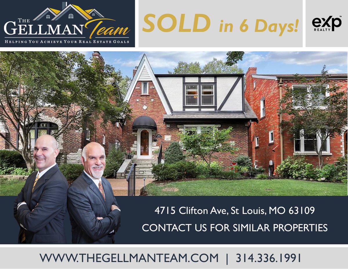 TheGellmanTeam's tweet photo. Another SOLD by The Gellman Team - 4715 Clifton Ave, St Louis, MO 63109 #thegellmanteam #soldquick #stlouis #wesellhomes #justsold #realestate #stl #stlrealty #stlouisrealestate #missourirealestate https://t.co/mvTkvp6tSd
