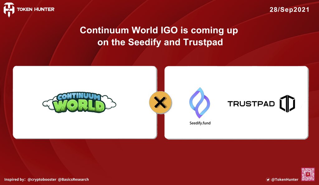 _TokenHunter's tweet photo. ❤️‍🔥IDO NEWS: @ContinuumWorld $UM has announced its IDO on @SeedifyFund &amp; @TrustPad 

✅IDO on Seedify - October 1st 
✅IDO on TrustPad - October 3rd

👉🏻Read More: https://t.co/XoniflI4UU https://t.co/1qTDflhlAH