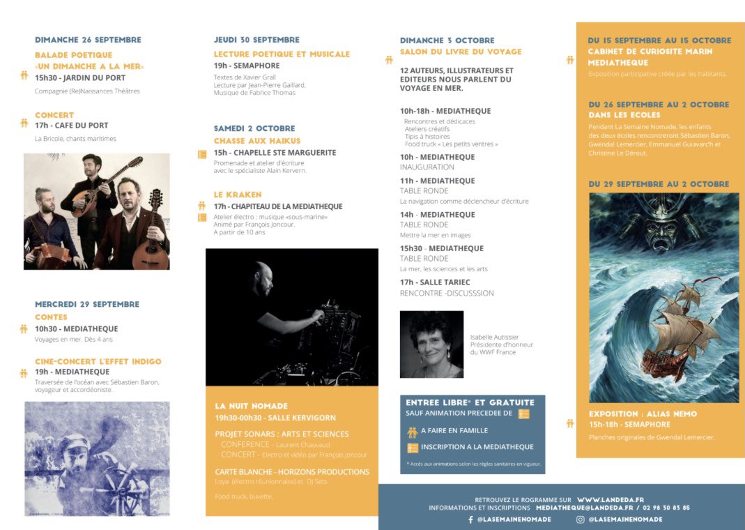 LederoutC's tweet photo. Retrouvez moi au salon du livre de Landeda (29870) pour des séances de dédicaces et une conférence sur le thème de la mer … Ça va être génial 😀👌Je serai très très bien entourée …Alors à dimanche 3 octobre 2021. 🤩
#semaineNomade
#Landeda https://t.co/3c1sIE3SBI